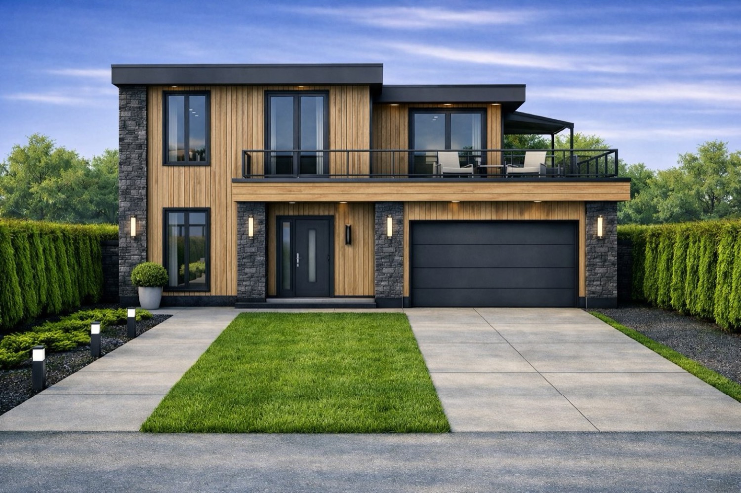 Type B 150 m² Scandinavian home in summer
