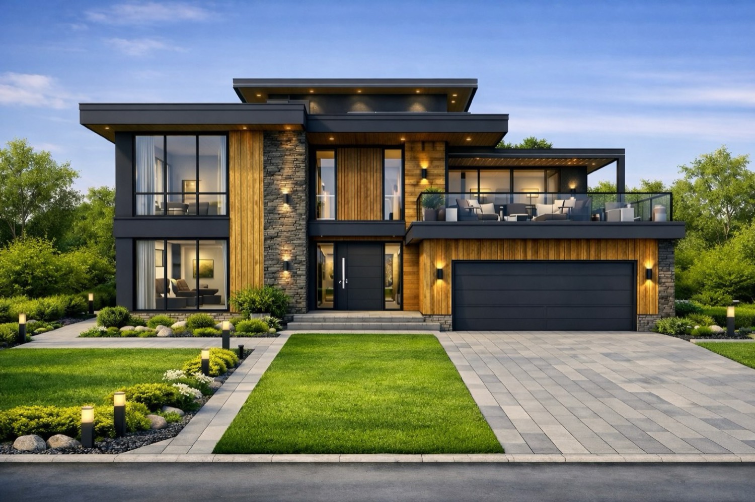 Type E 280 m² flagship Scandinavian home with balcony